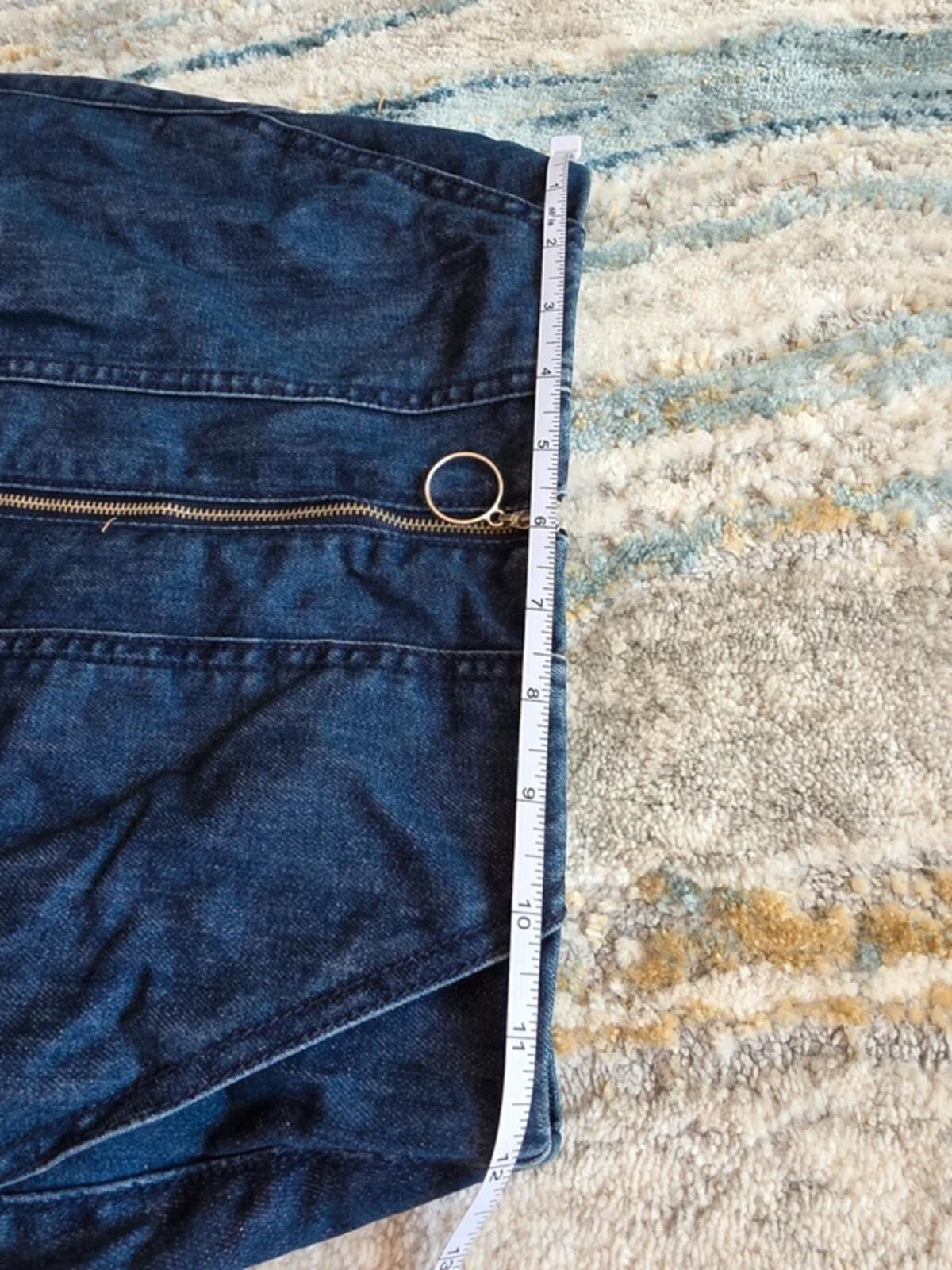 Vintage Y2K GU Denim Zip Mini Skirt UK Size 4