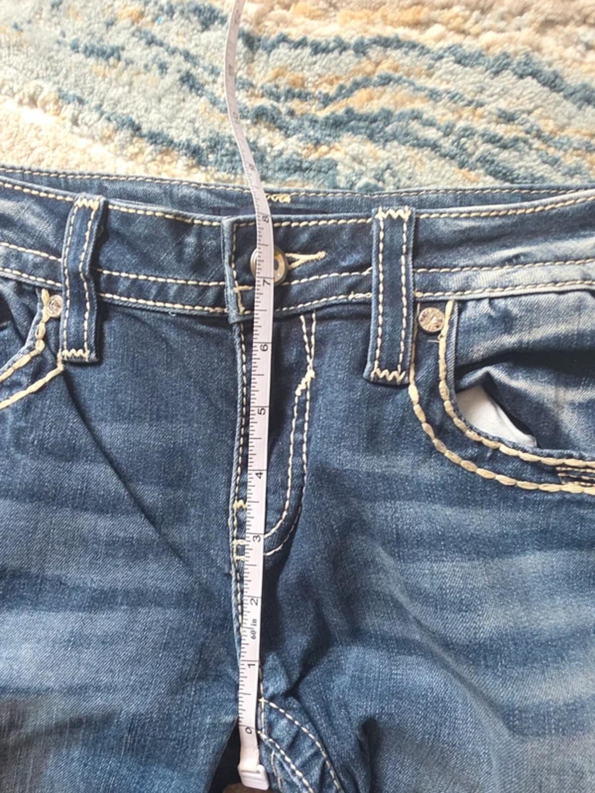 Vigoss Low Rise Capri Bling Vintage Y2K Jeans UK Size 8