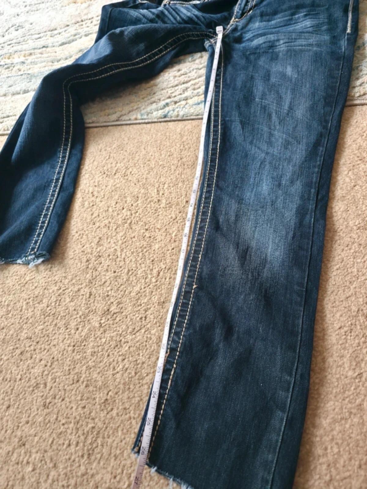 1st Kiss Low Rise Cropped Vintage Y2K Jeans UK Size 8/10