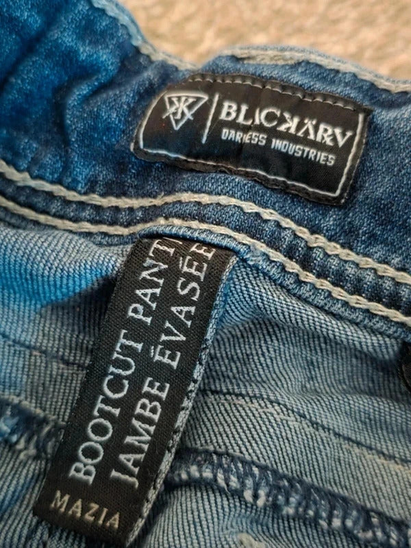 Blackarv Mid Rise Straight Vintage Y2K Jeans UK Size 10