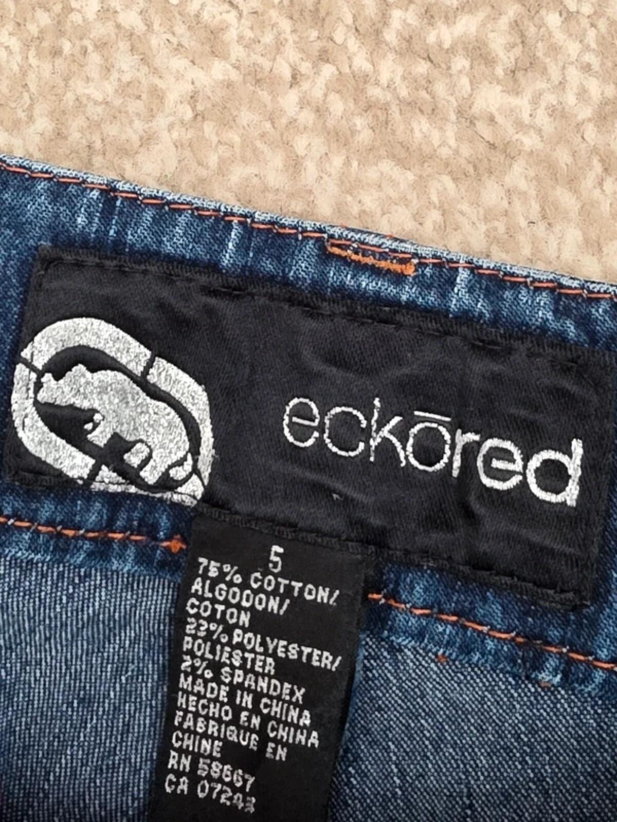Ecko Red Low Rise Bootcut Jeans UK Size 8 Petite
