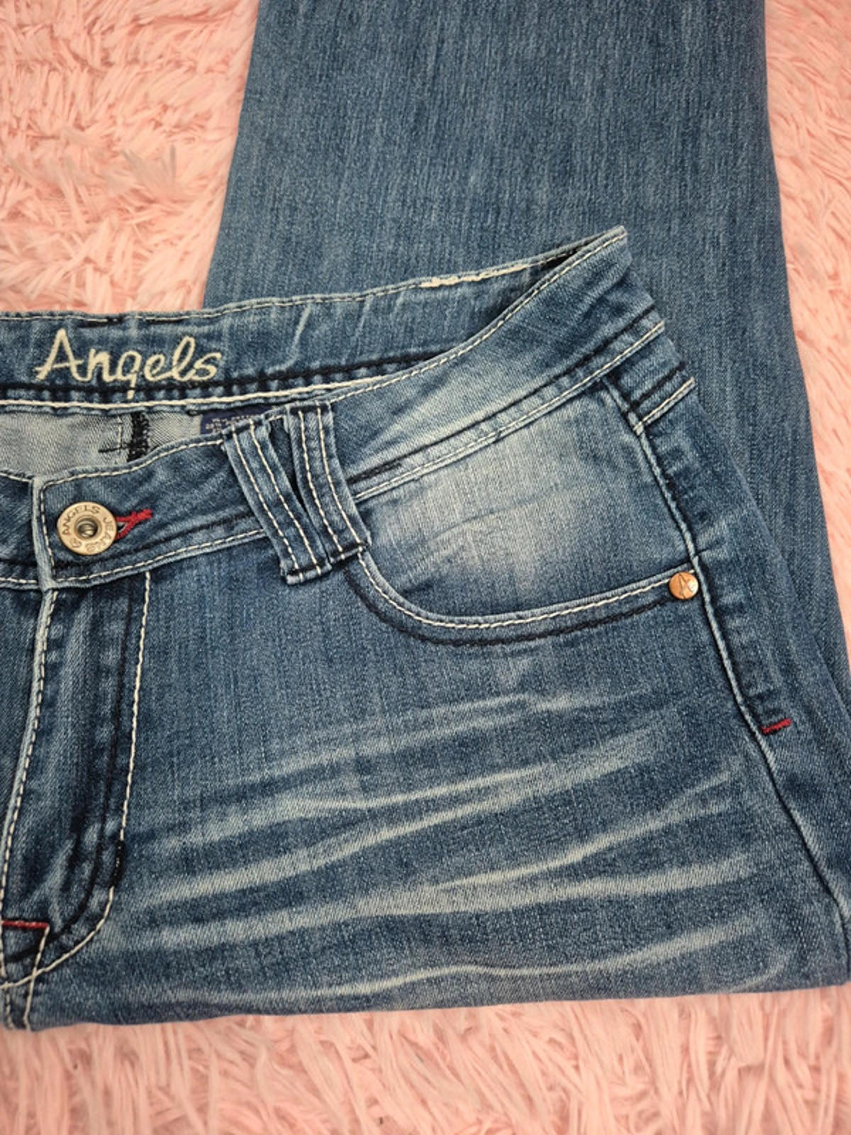 Vintage Y2K Angels Mid Rise Bootcut Jeans UK size 14