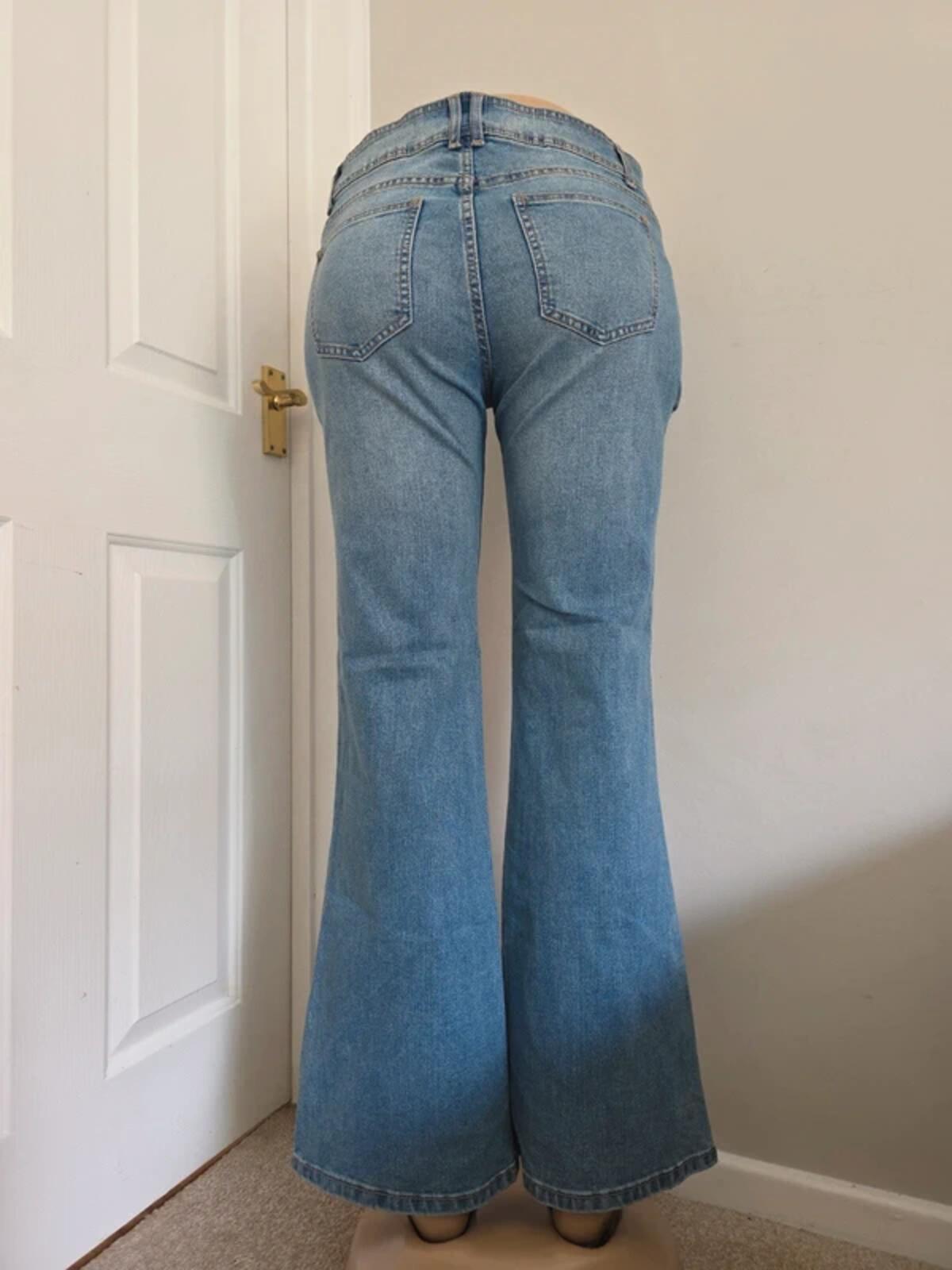 No Boundaries Mid Rise Flared Jeans UK Size 14