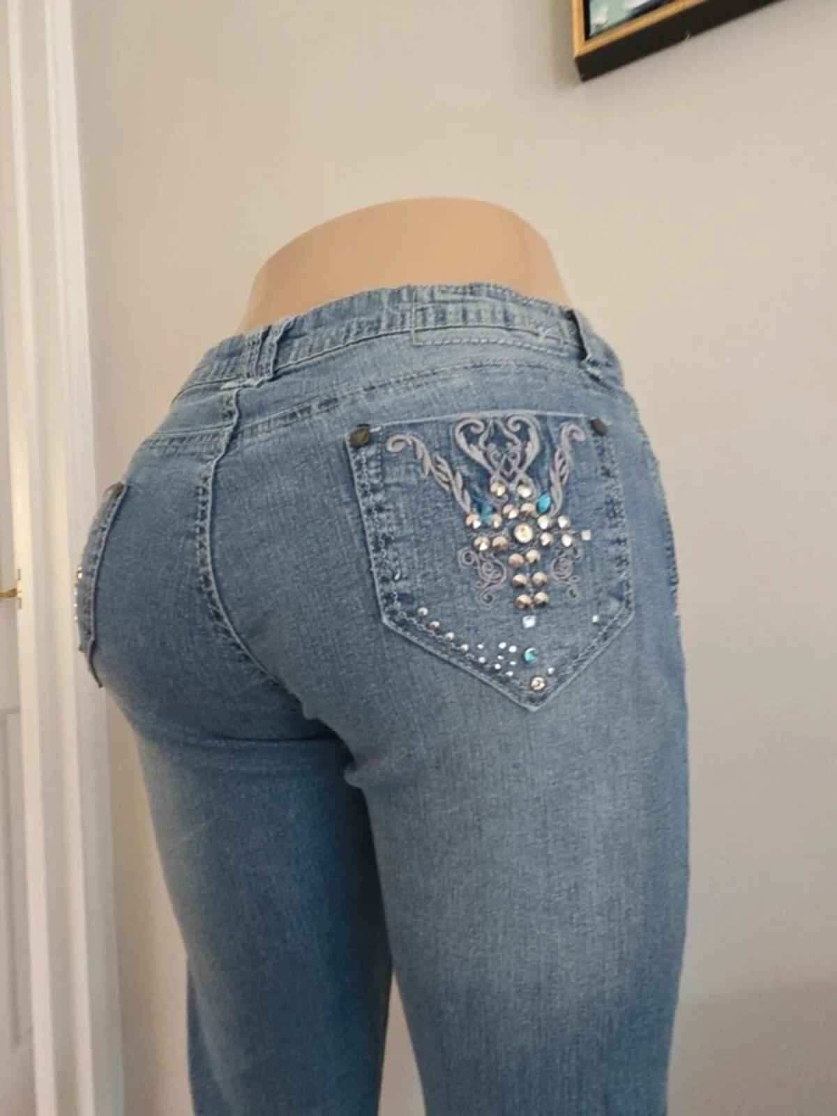Vintage Brass Low Rise Slim Vintage Y2K Jeans UK Size 8