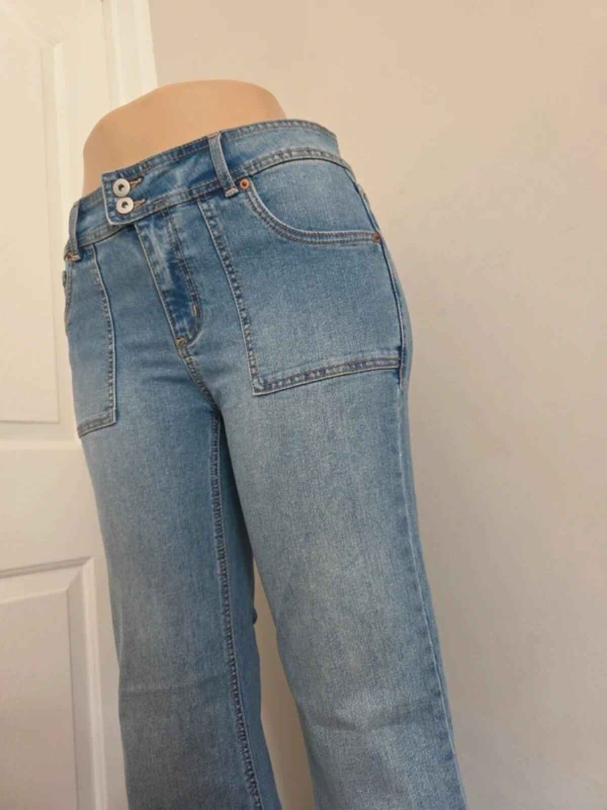 No Boundaries Mid Rise Flared Jeans UK Size 14