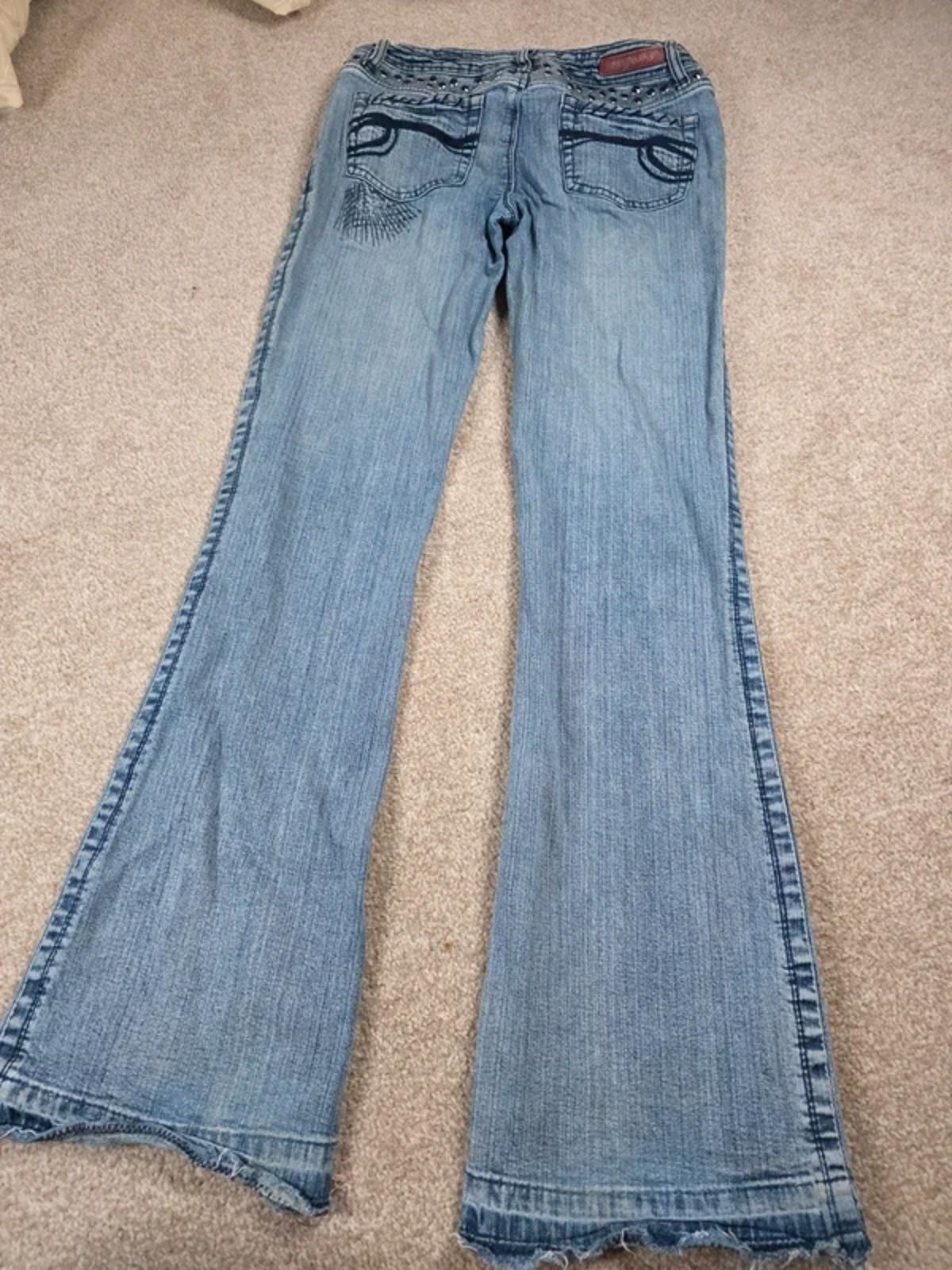 Y2K Foxy Low Rise Bootcut Jeans UK Size 10