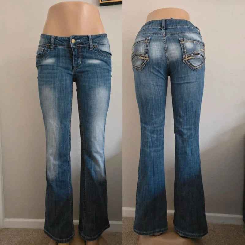 Decree Low Rise Bootcut Vintage Y2K Jeans UK Size 8/10