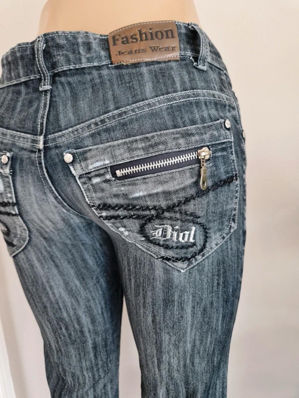 Y2K "Fashion Jeans Wear" Mid Rise Straight Leg Petite Grunge Indie Sleaze Festival Denim UK 8 petite