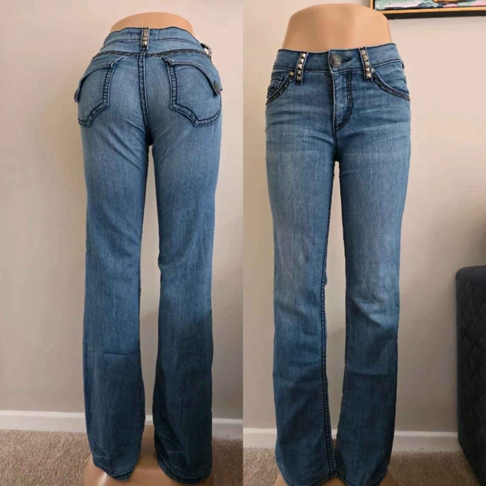 Vintage Y2K Uknighted Mid Rise Bootcut Jeans UK Size 8