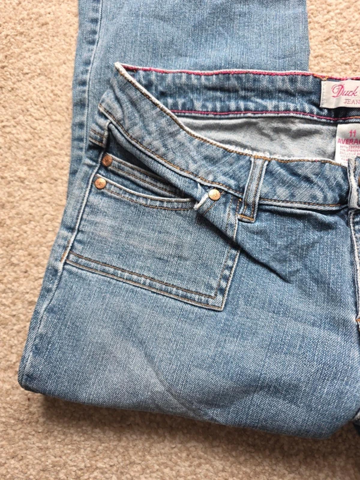 Vintage Y2K Duck Head Low Rise Bootcut Jeans UK Size 12