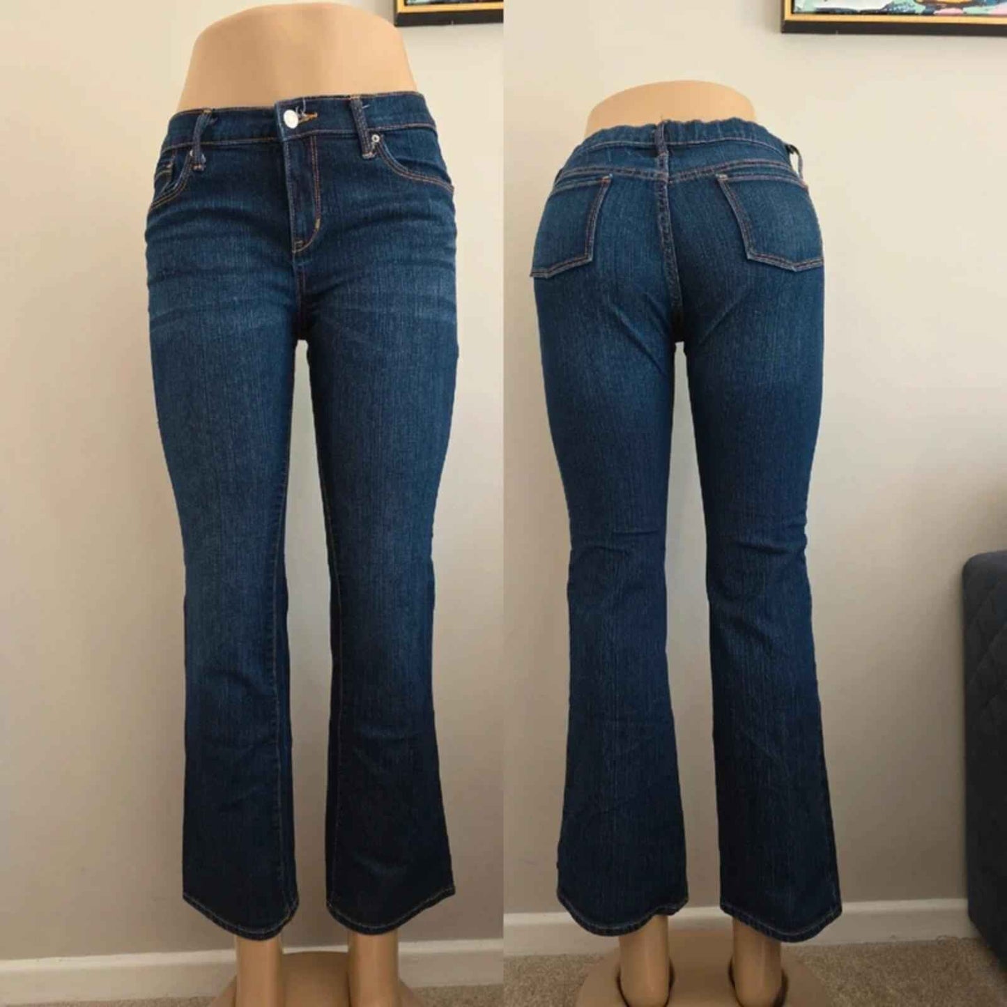 Old Navy Mid Rise Bootcut Jeans UK Size 10 Petite