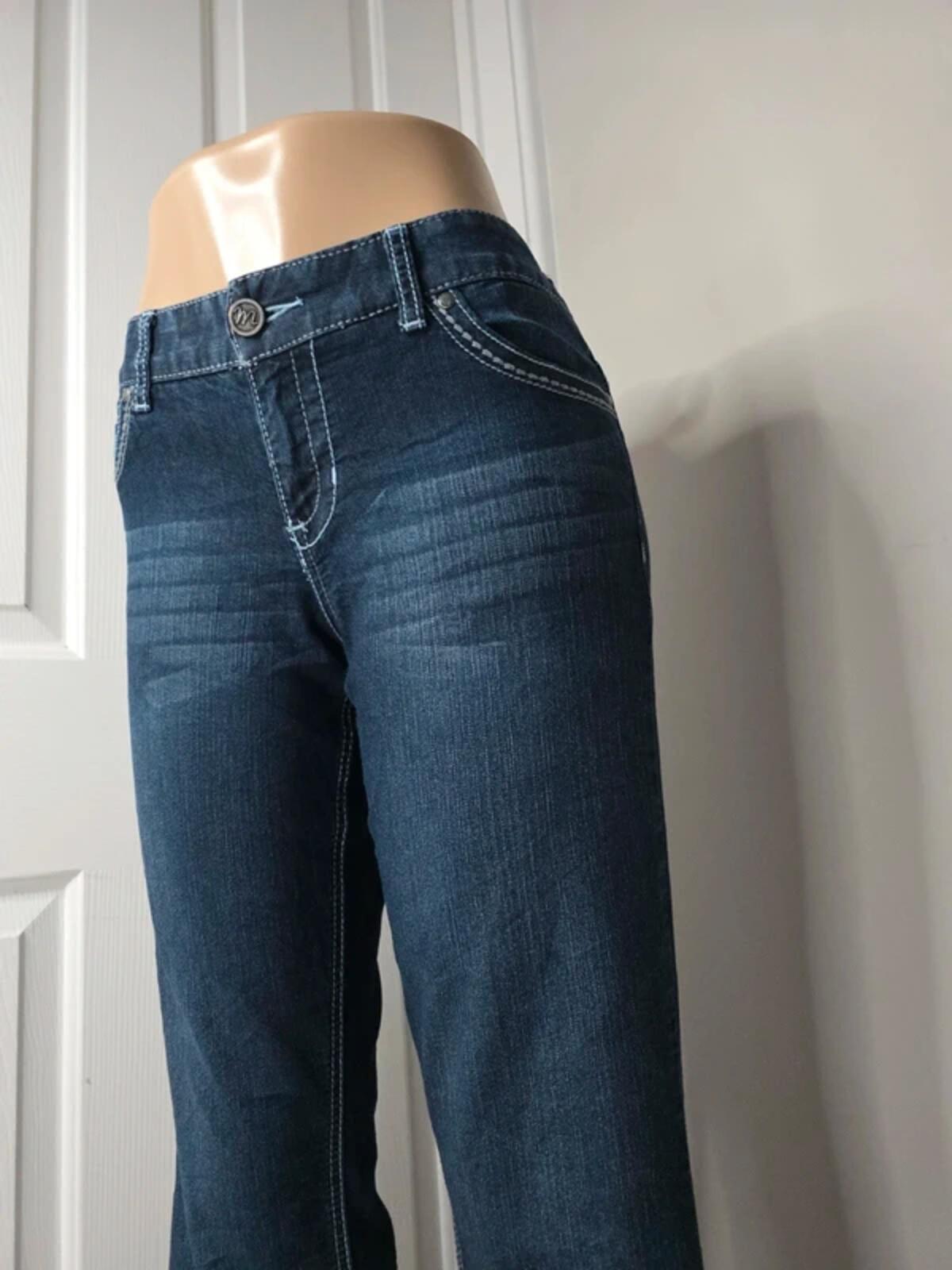 Maurices Mid Rise Wide Bootcut Jeans UK Size 10/12 Vintage Y2K
