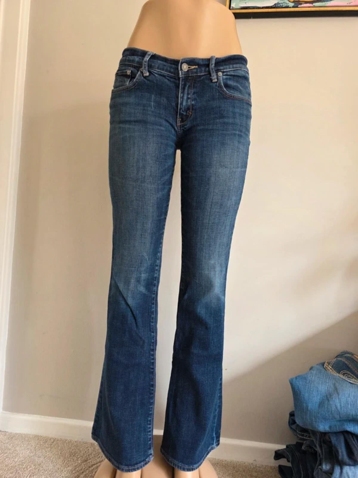 Vintage Y2K Abercrombie & Fitch ultra low rise bootcut jeans UK 8