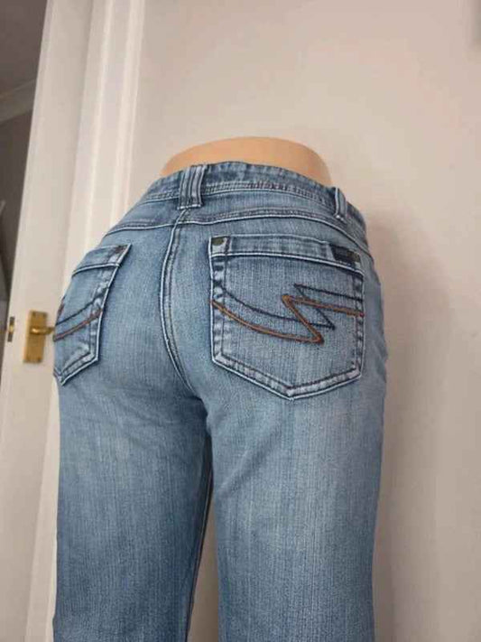 Cecil Mid Rise Relaxed Bootcut Jeans UK Size 8/10 Petite