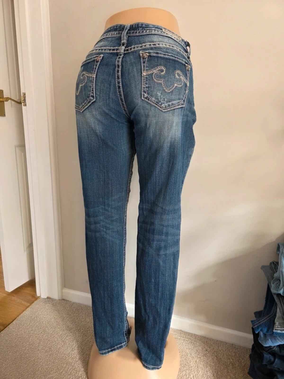 Vintage Y2K Rerock Low Rise Skinny Jeans UK Size 14