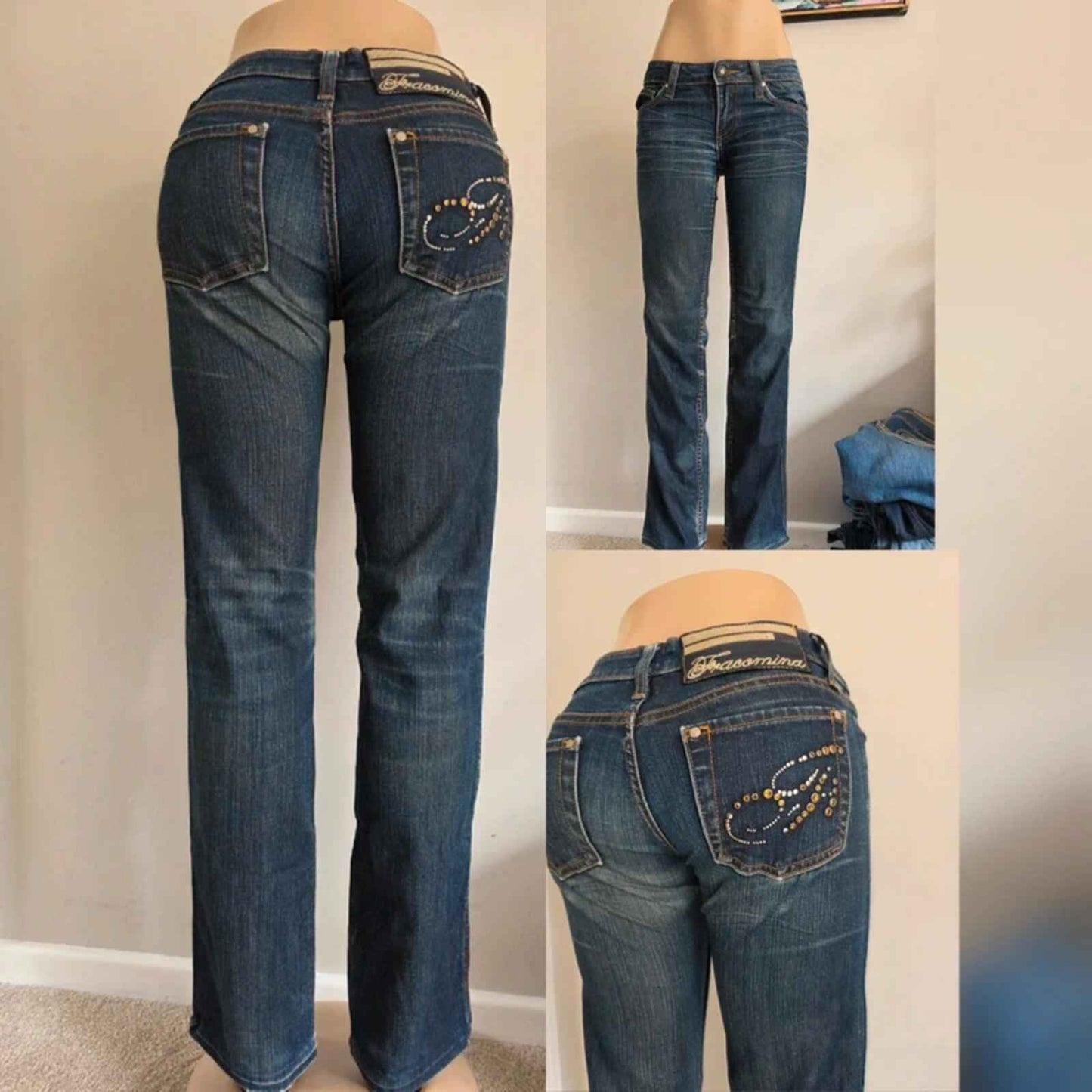 Fracomina Low Rise Straight Jeans UK Size 8