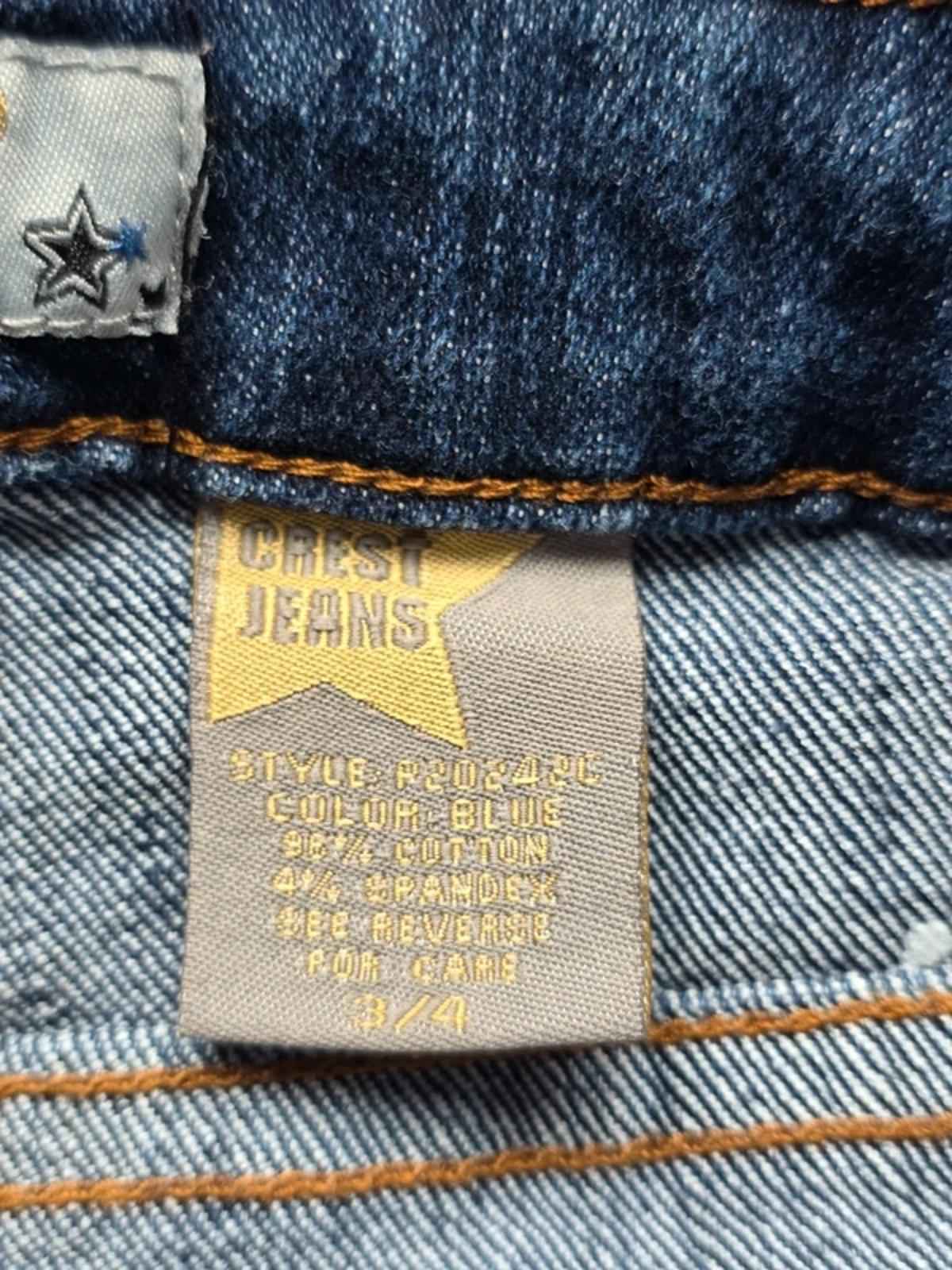 Vintage Y2K Crest Jeans Low Rise Bootcut Jeans UK 8