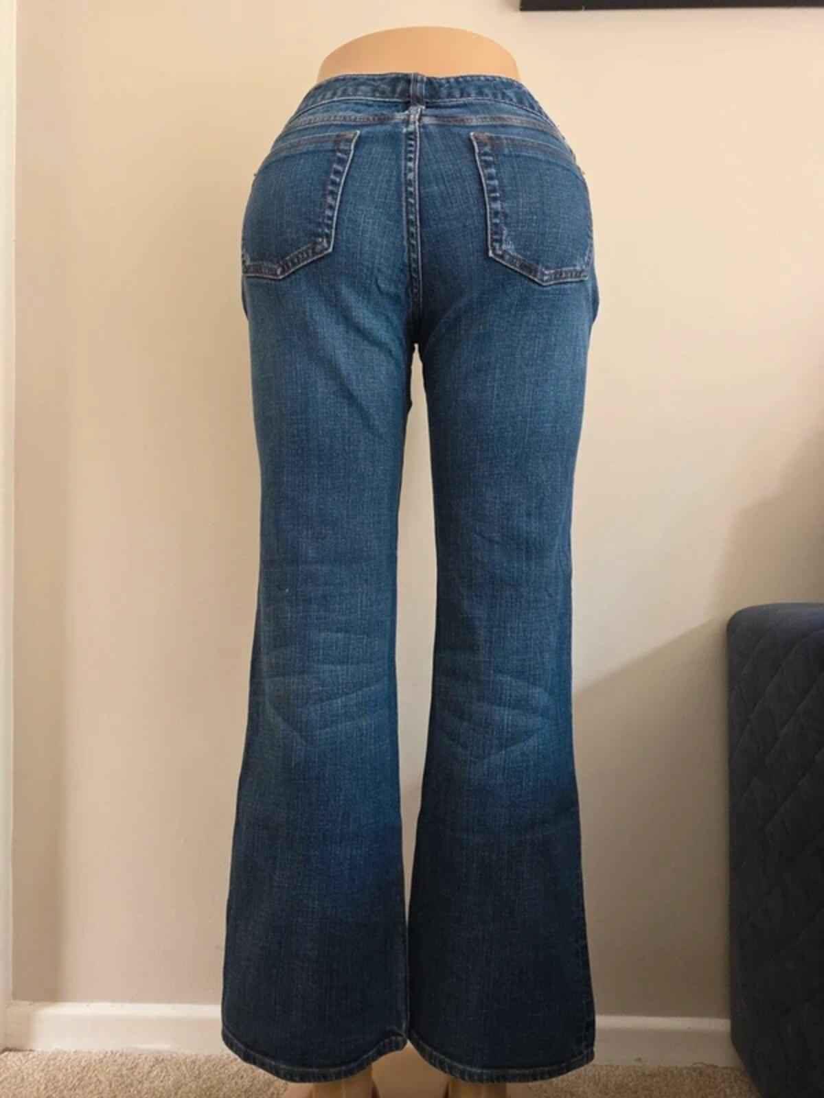 Vintage Y2K Banana Republic Low Rise Bootcut Jeans UK Size 8 Petite