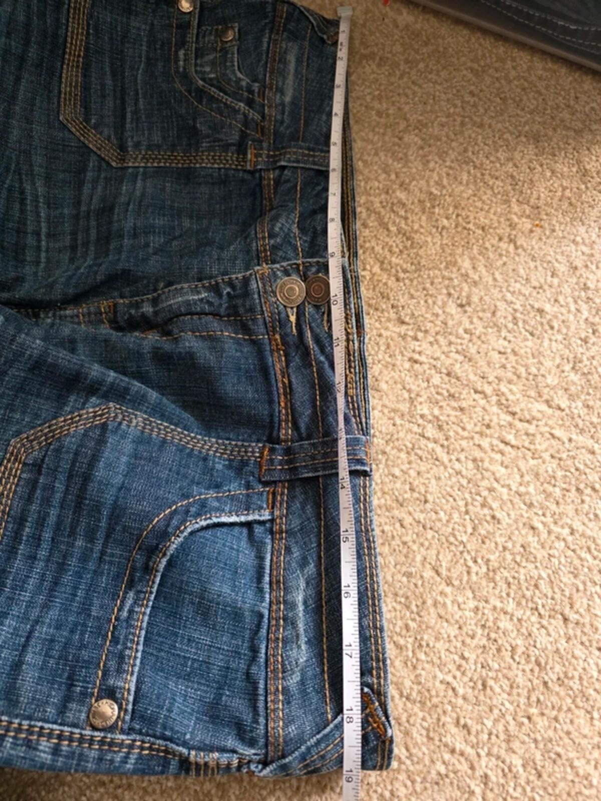 Hydraulic Vintage Y2K Mid Rise Flared Capri Convertible Jeans UK Size 18 Petite