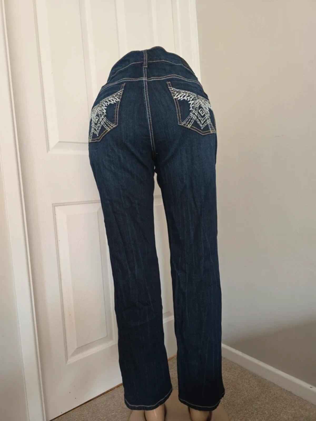 Seven7 Luxe Mid Rise Straight Vintage Y2K Jeans UK Size 18 Petite