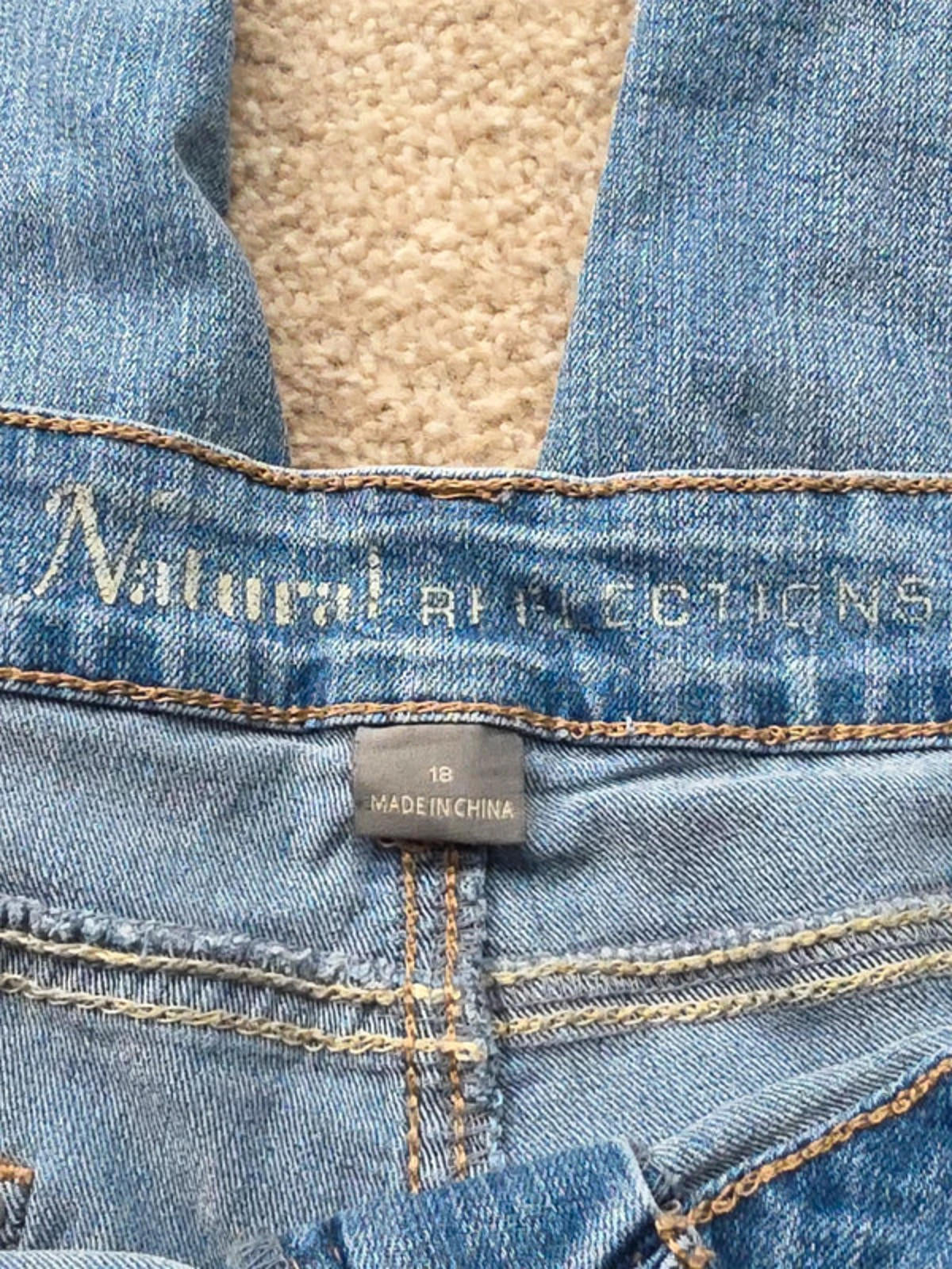 Vintage Y2K Natural Reflections Jeans Mid Rise Flare size 18