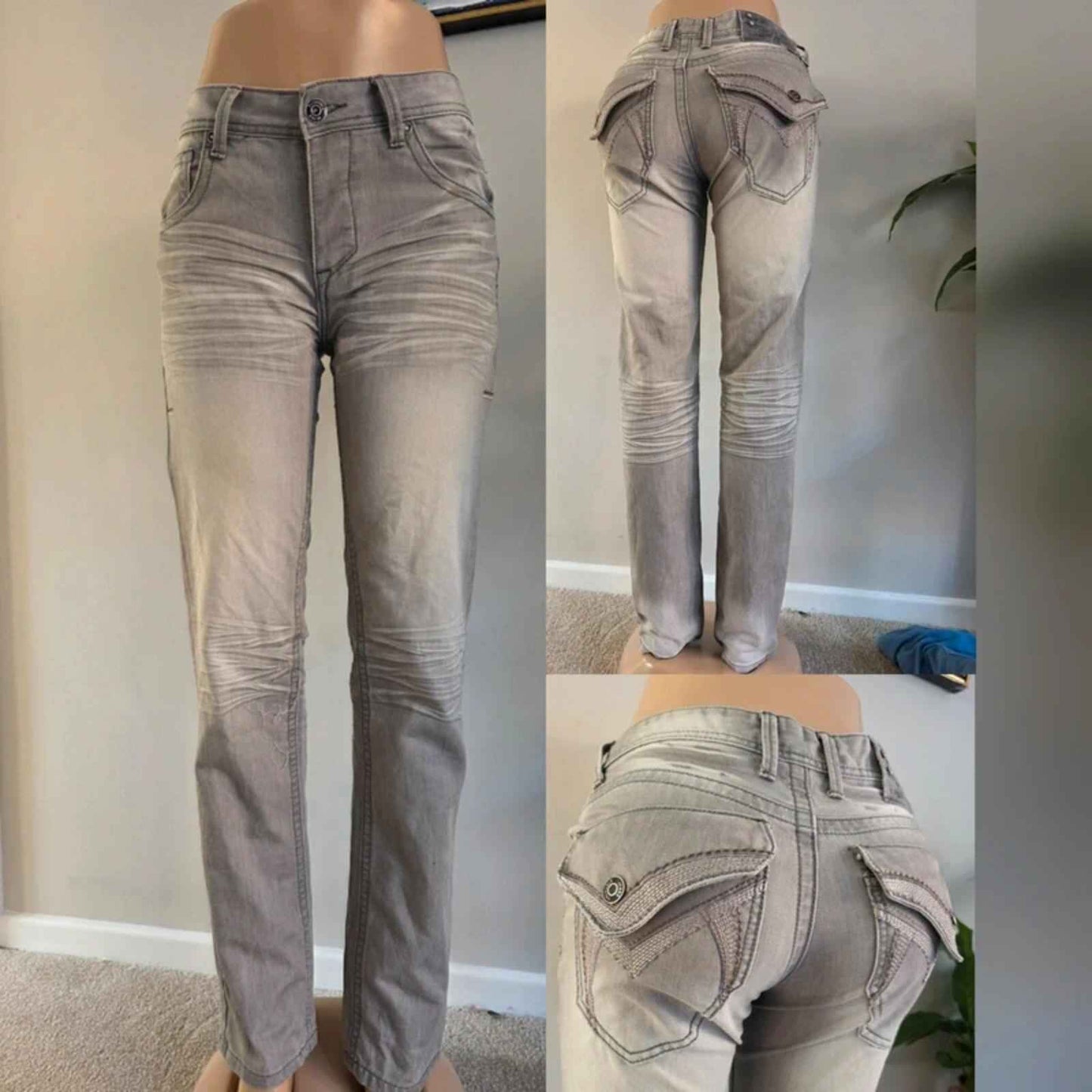 Vintage Y2K Fadnoble Mid Rise Straight Leg Jeans UK Size 12
