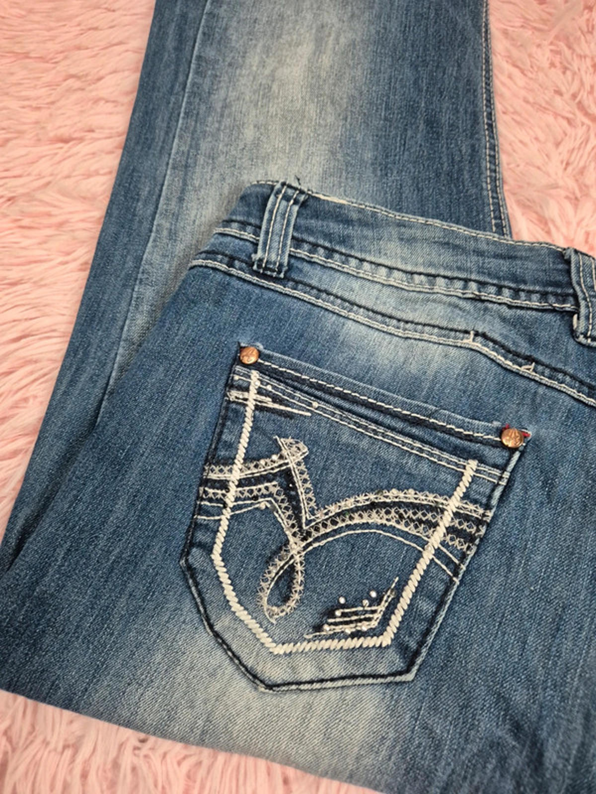 Vintage Y2K Angels Mid Rise Bootcut Jeans UK size 14
