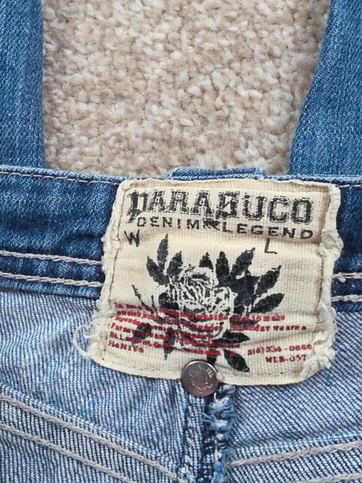 Vintage Y2K Parasuco Super Low Rise Bootcut Jeans UK Size 8