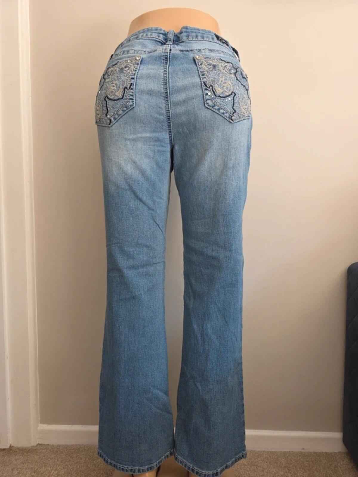 Earl Petite Mid Rise Bootcut Vintage Y2K Jeans UK Size 12
