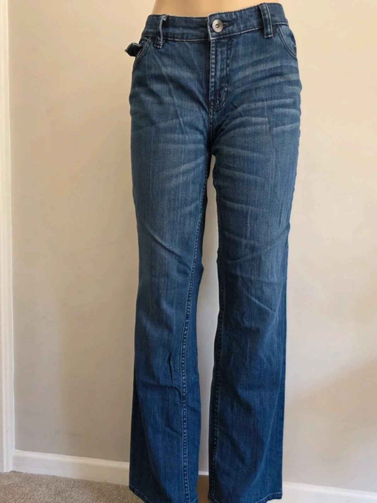 ANA A New Approach Mid Rise Bootcut Jeans UK Size 14