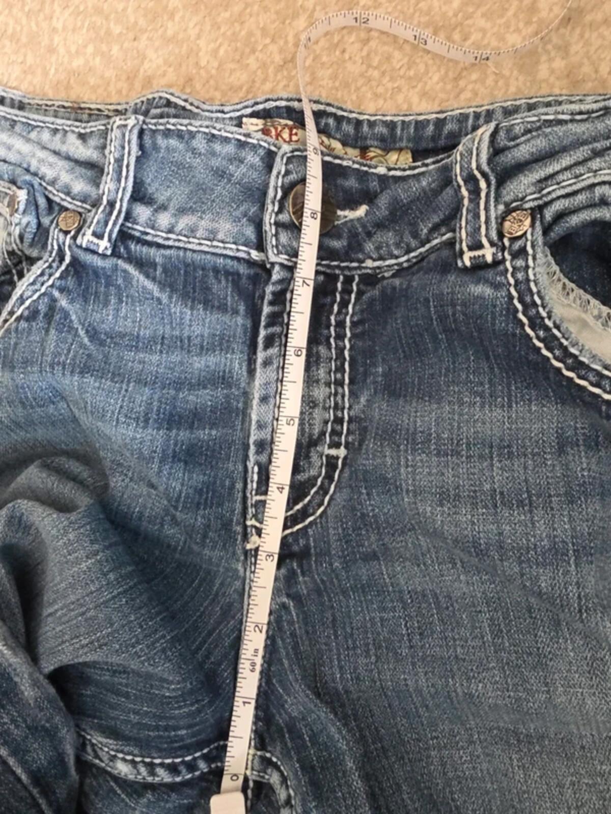 BKE Mid Rise Distressed Bootcut Vintage Y2K Jeans UK Size 10/12 Petite