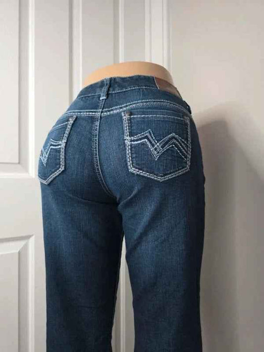 Maurices Mid Rise Wide Bootcut Jeans UK Size 10/12 Vintage Y2K