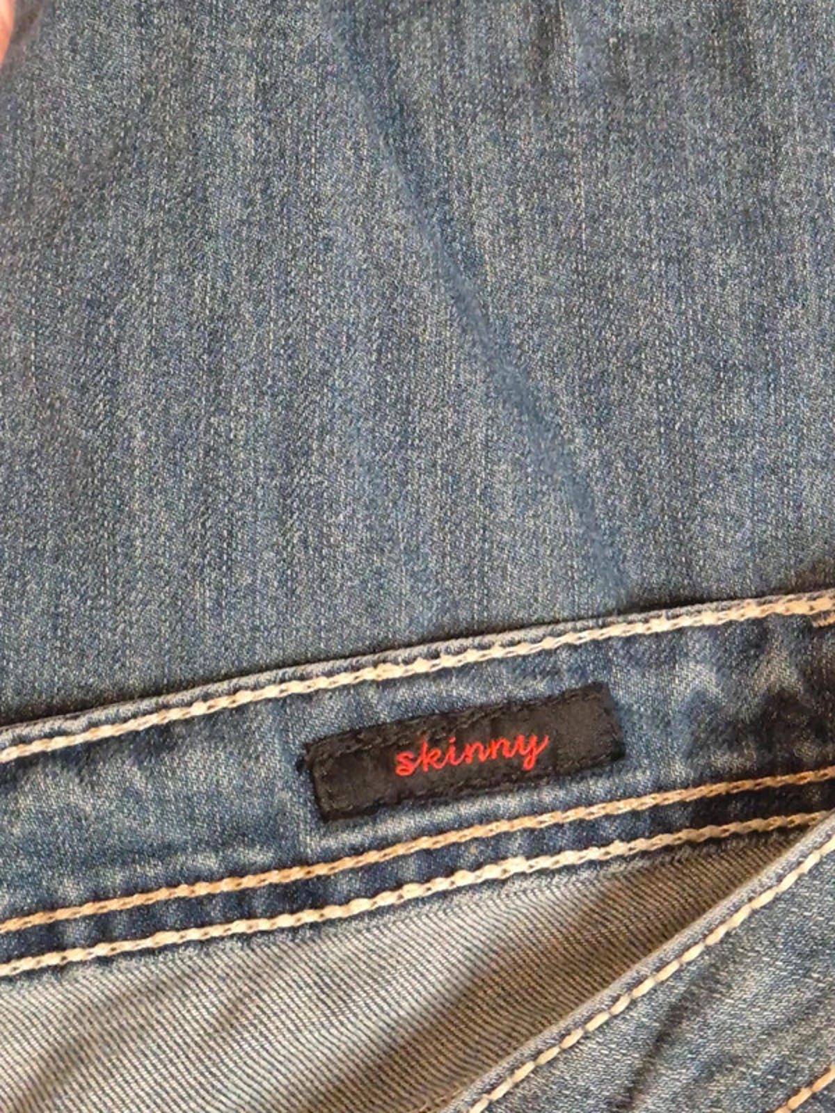 Vintage Y2K Earl Jean Skinny Jeans Bling Back Mid Rise UK 12 Petite/Cropped