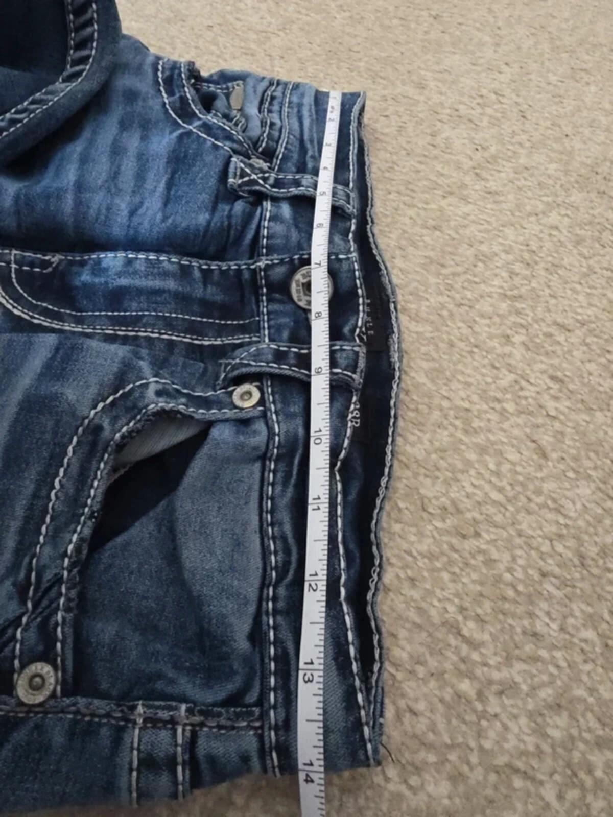 Buckle Black Vintage Y2K Low Mid Rise Bootcut Jeans UK Size 8