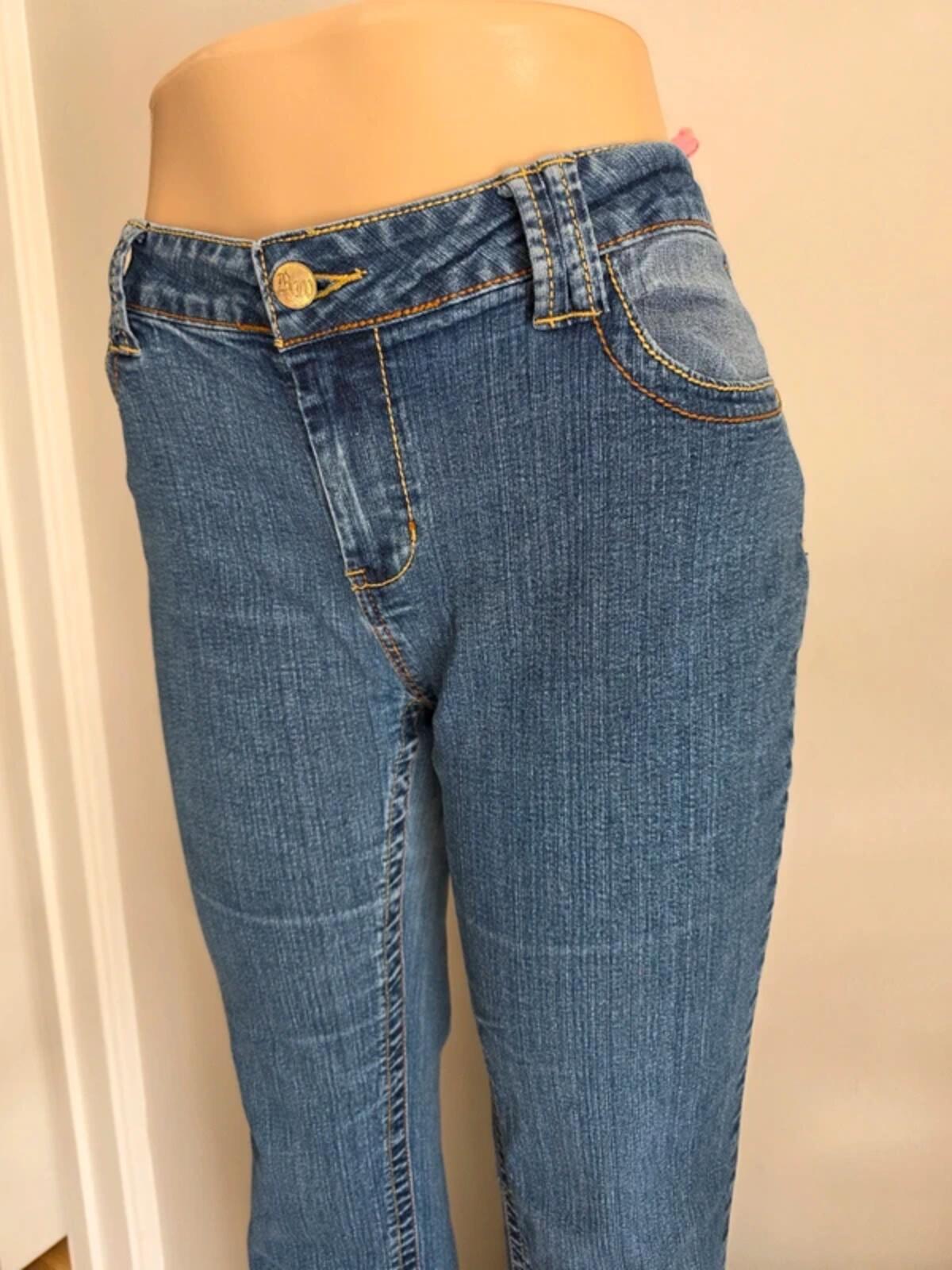 Vintage Y2K Rocawear Mid Rise Bootcut Jeans UK Size 16 Tall