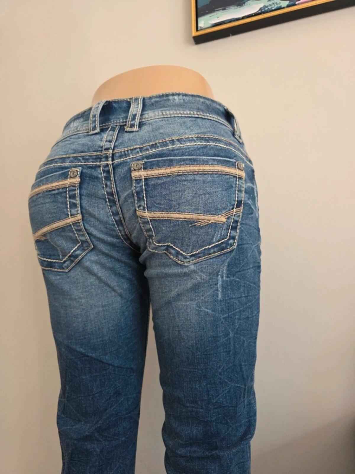 Vintage Y2K BKE Low Rise Distressed Skinny Ankle Jeans UK Size 12