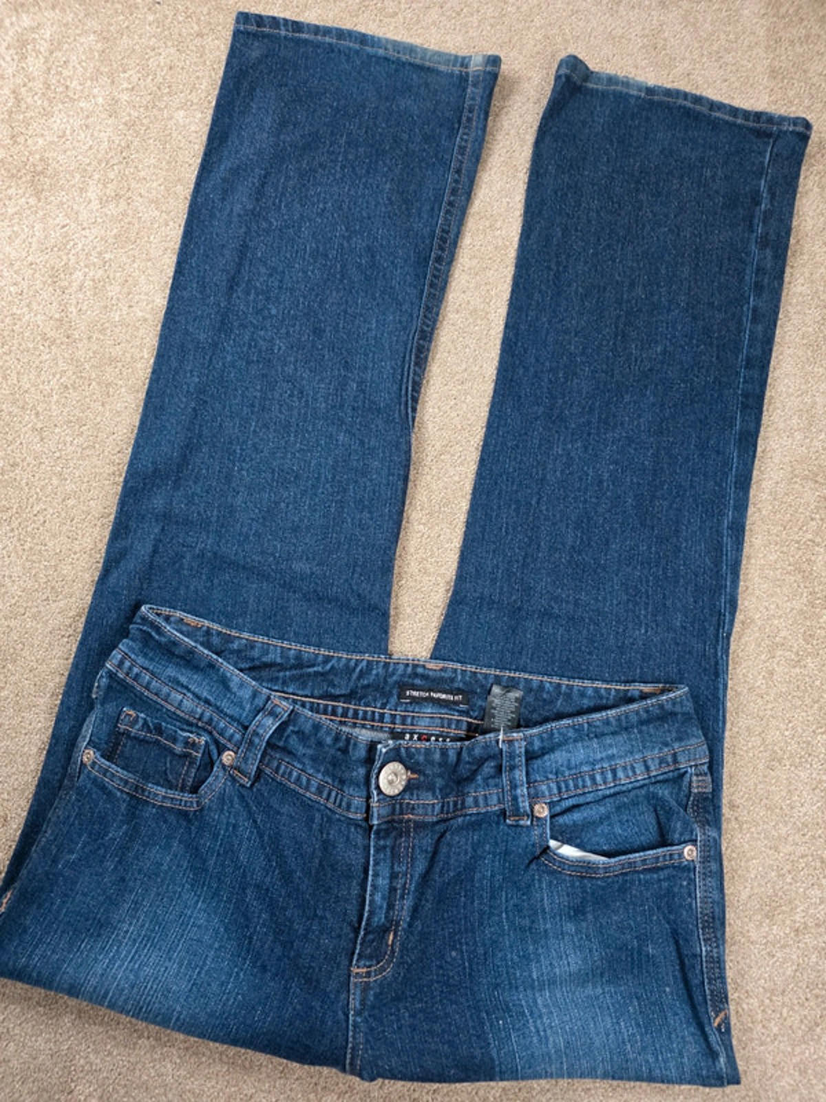 Vintage Y2K Axcess Stretch Mid Rise Bootcut Jeans UK Size 14