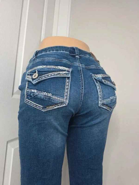 Maurices Mid Rise Bootcut Jeans UK Size 6/8 Vintage Y2K