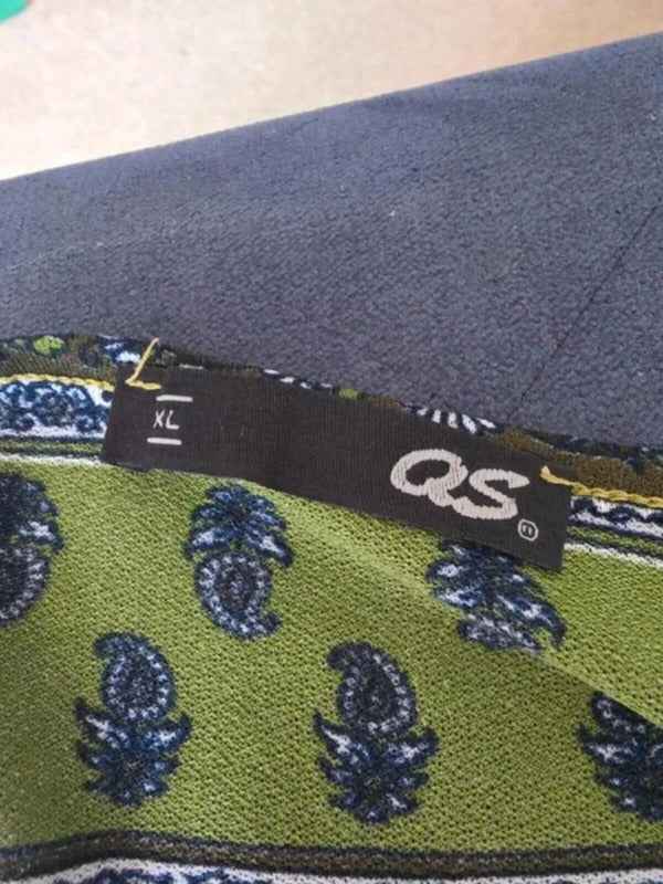 QS Vintage Y2K Paisley Mesh Top UK Size 14
