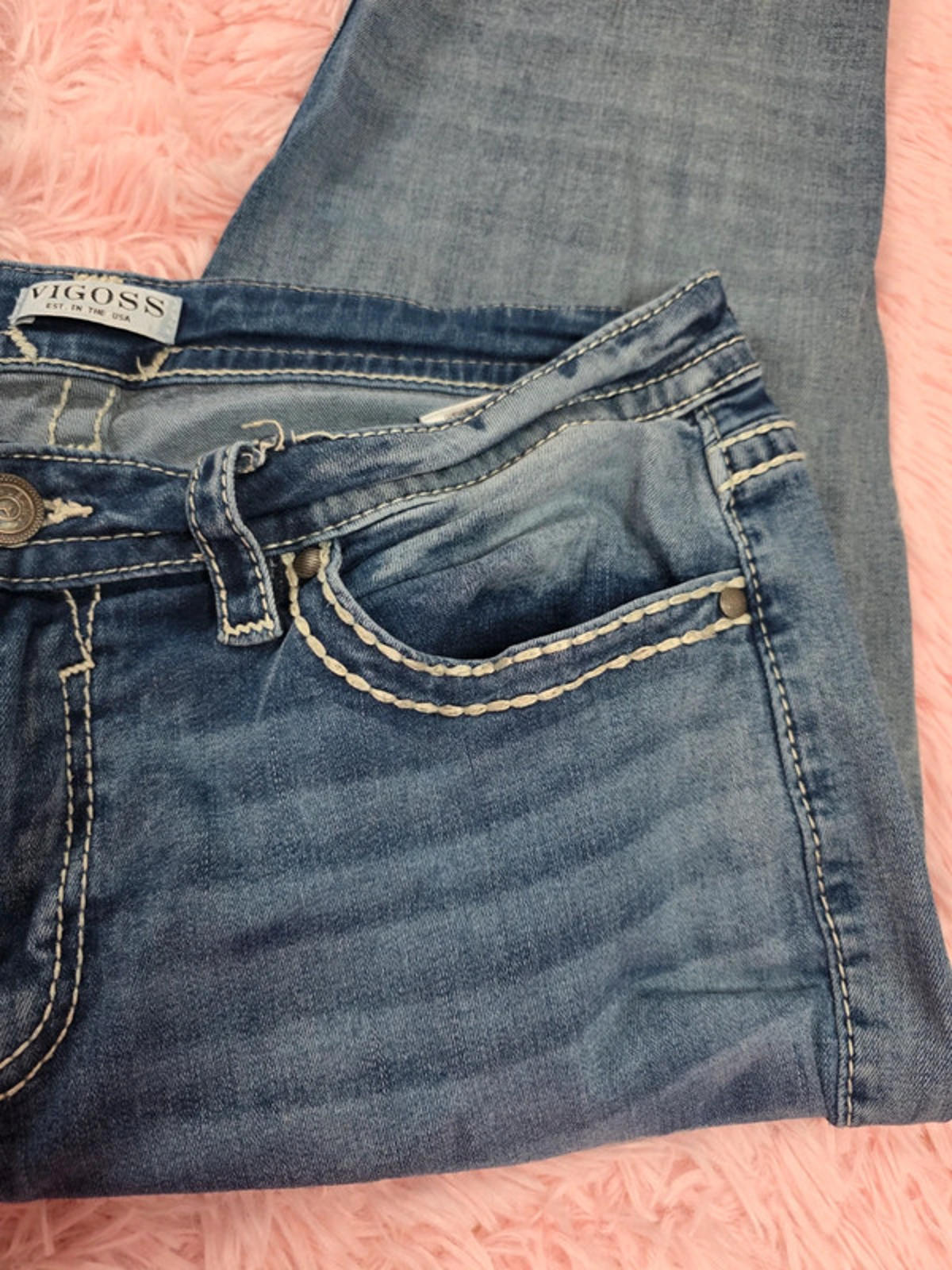 Vintage Y2K Vigoss Mid Rise Slim Boot Jeans UK Size 18 Tall
