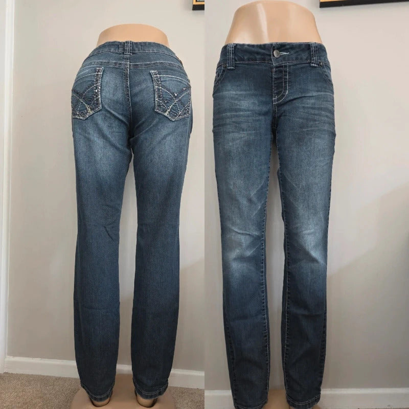 Maurices Low Rise Skinny Vintage Y2K Jeans UK Size 12/14