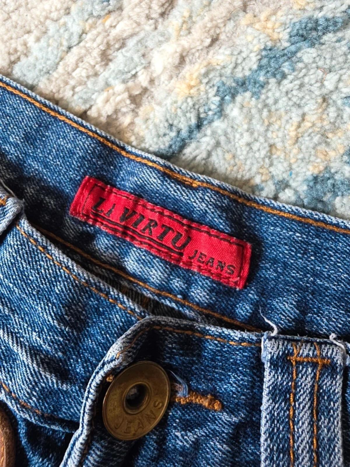 La Virtu Mid Rise Straight Vintage Y2K Jeans UK Size 8/10 Tall