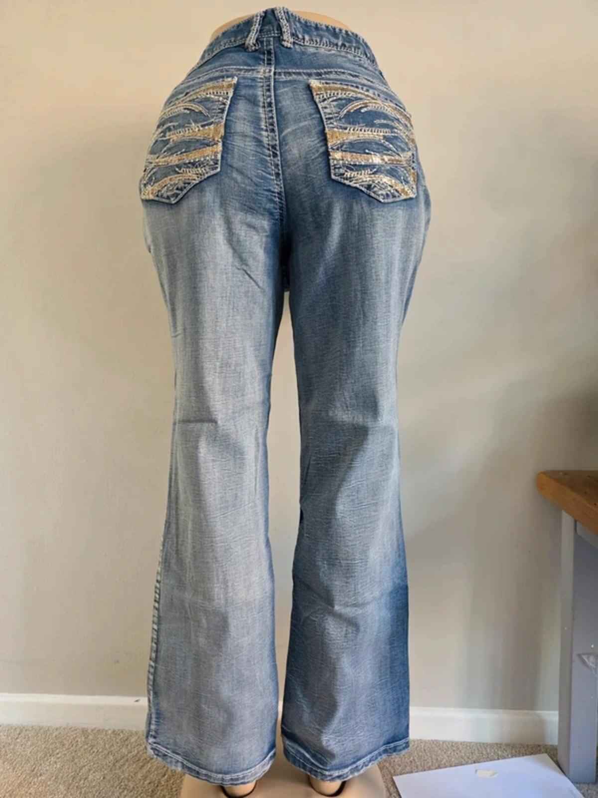 Amethyst Jeans Mid Rise Bootcut UK Size 22