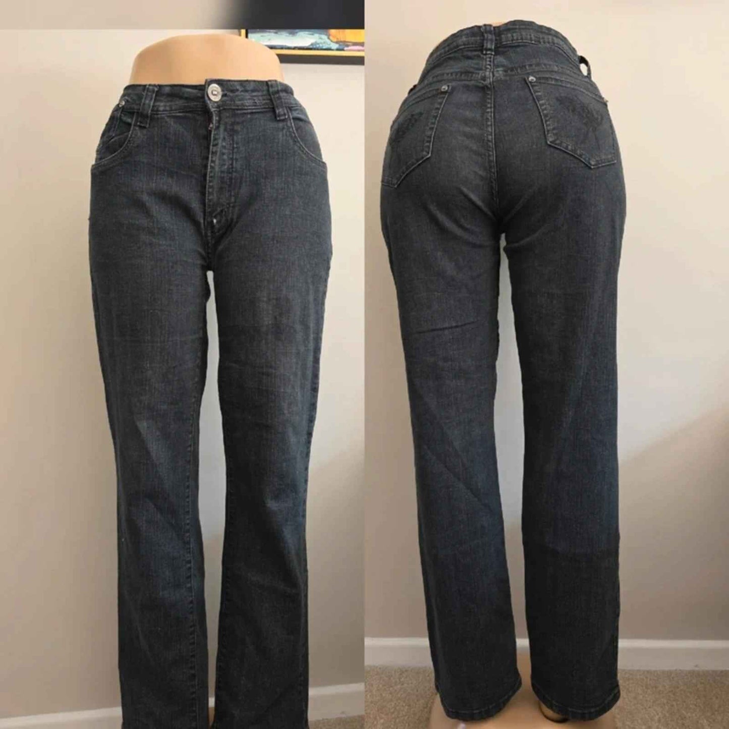 W&S Mid Rise Baggy Straight Vintage Y2K Jeans UK Size 16