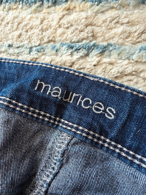 Maurices Mid Rise Wide Bootcut Vintage Y2K Jeans UK Size 20 Petite