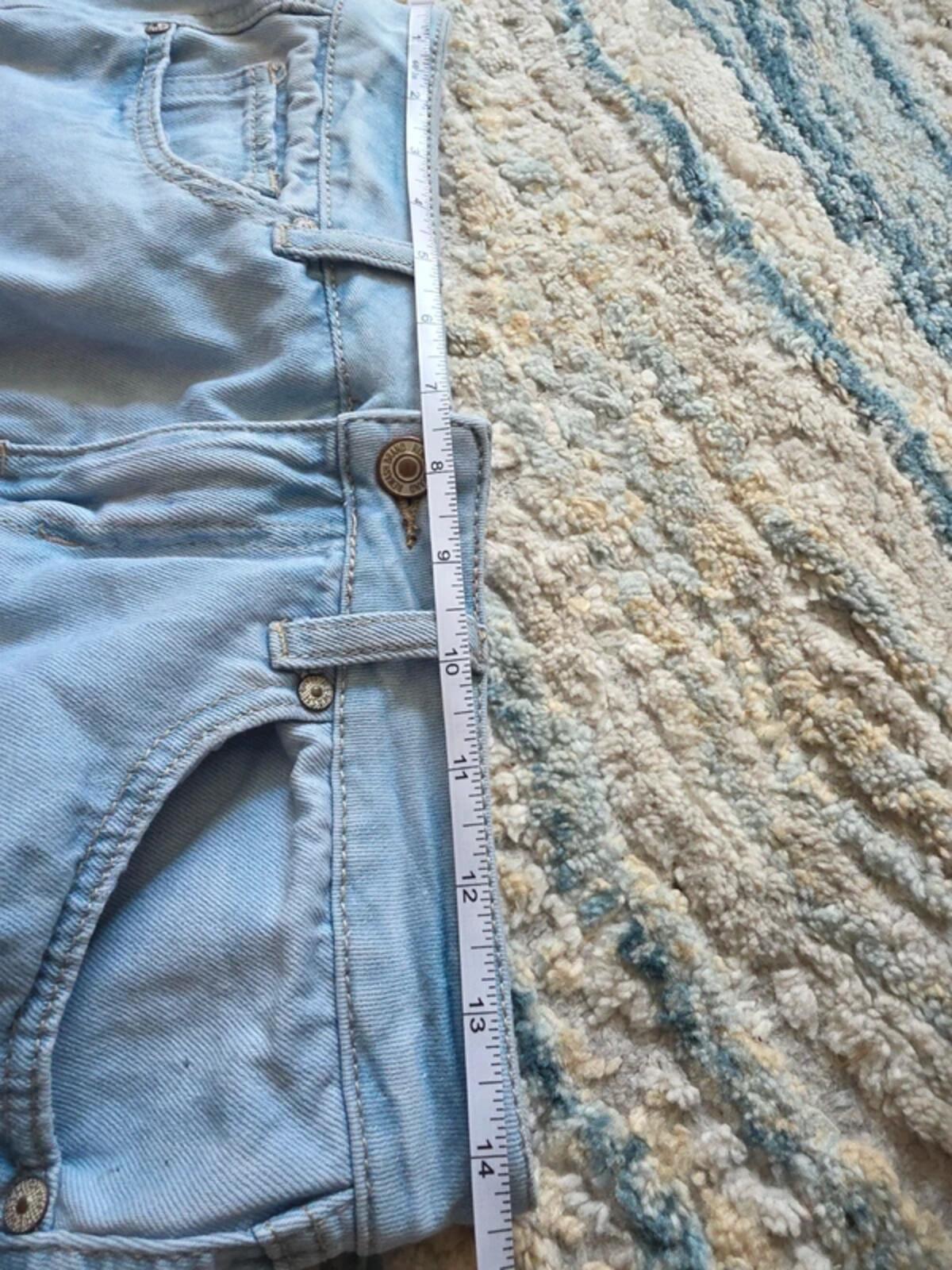 Rewash Vintage Y2K Light Wash Denim Mini Skirt UK Size 6