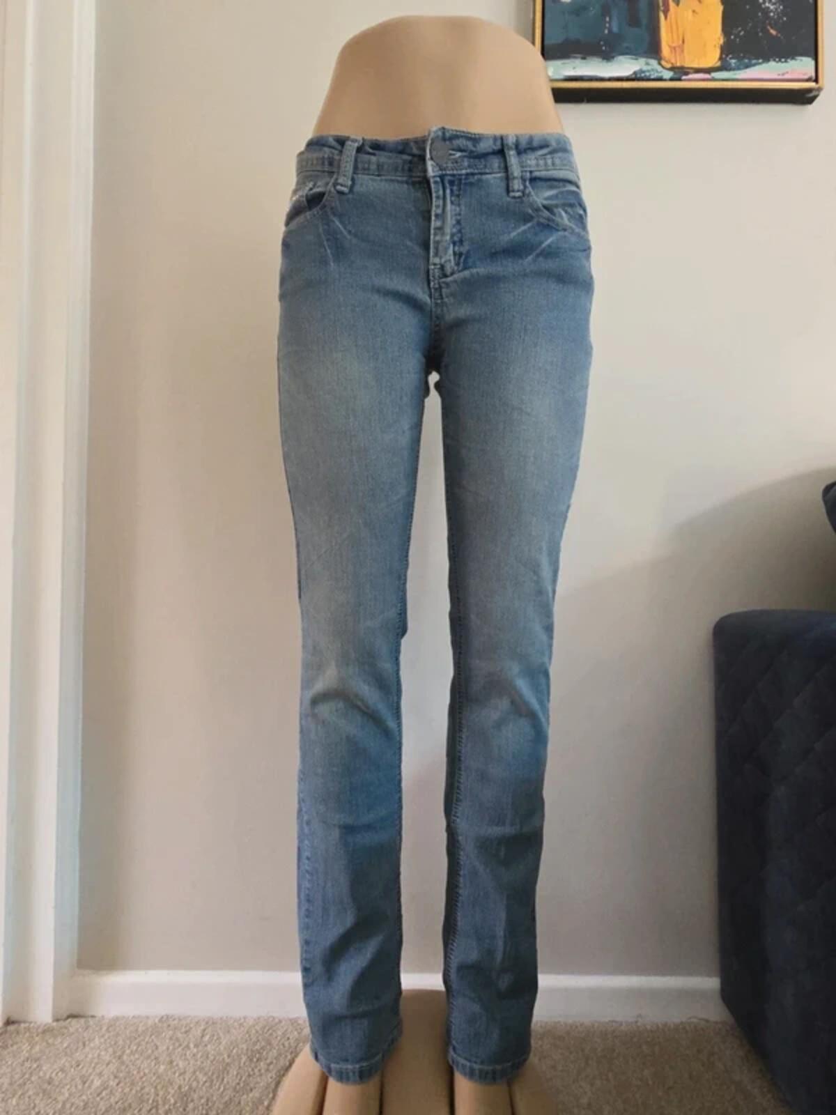 Vintage Brass Low Rise Slim Vintage Y2K Jeans UK Size 8