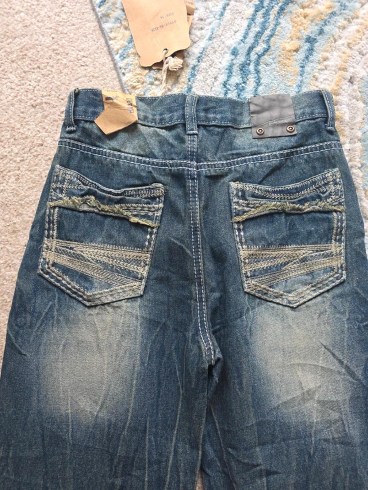 GS115 High Rise Straight Baggy Vintage Y2K Jeans UK Size 4/6 Petite