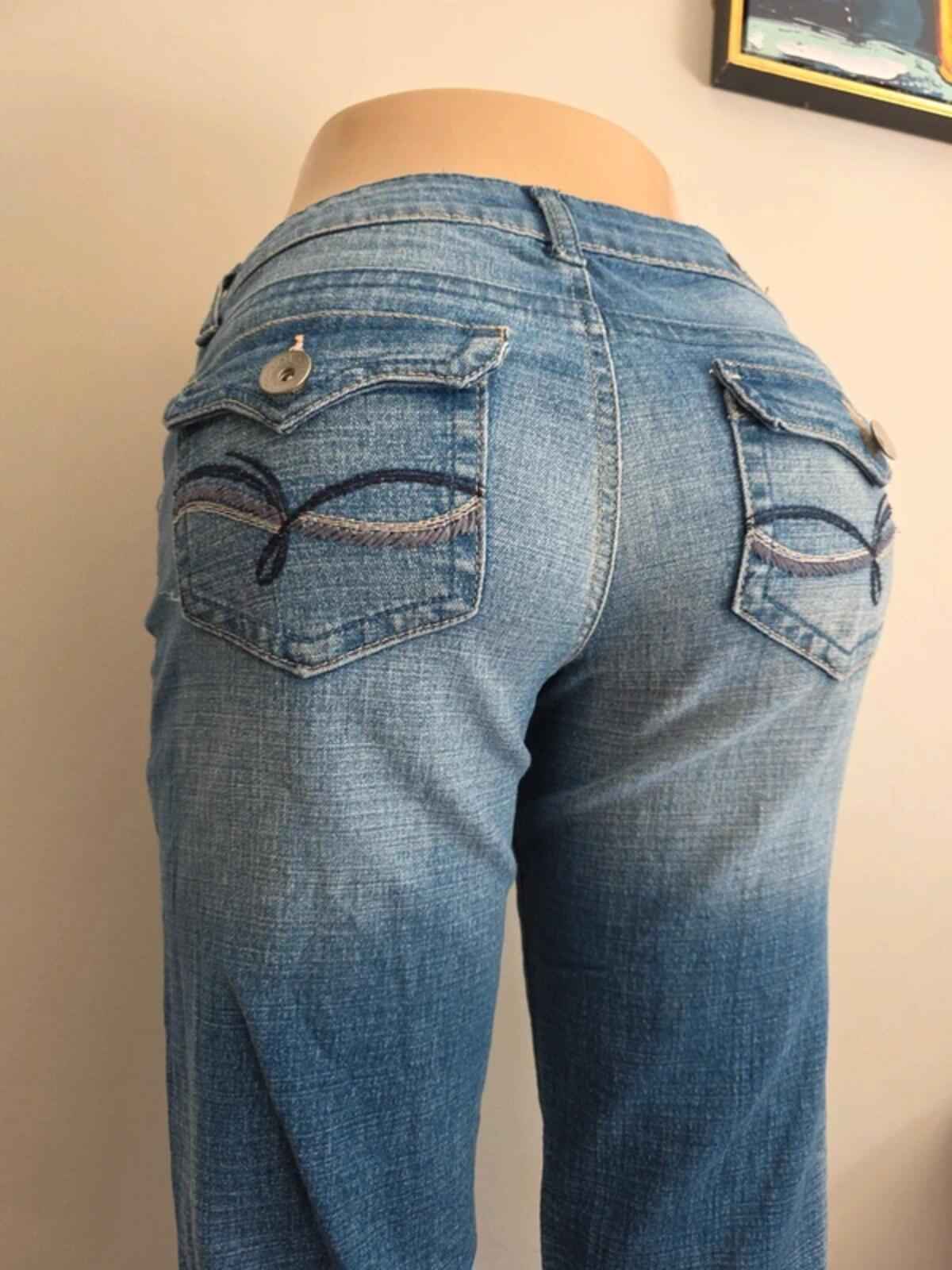 L.e.i Low Rise Relaxed Bootcut Vintage Y2K Jeans UK Size 8/10 Tall