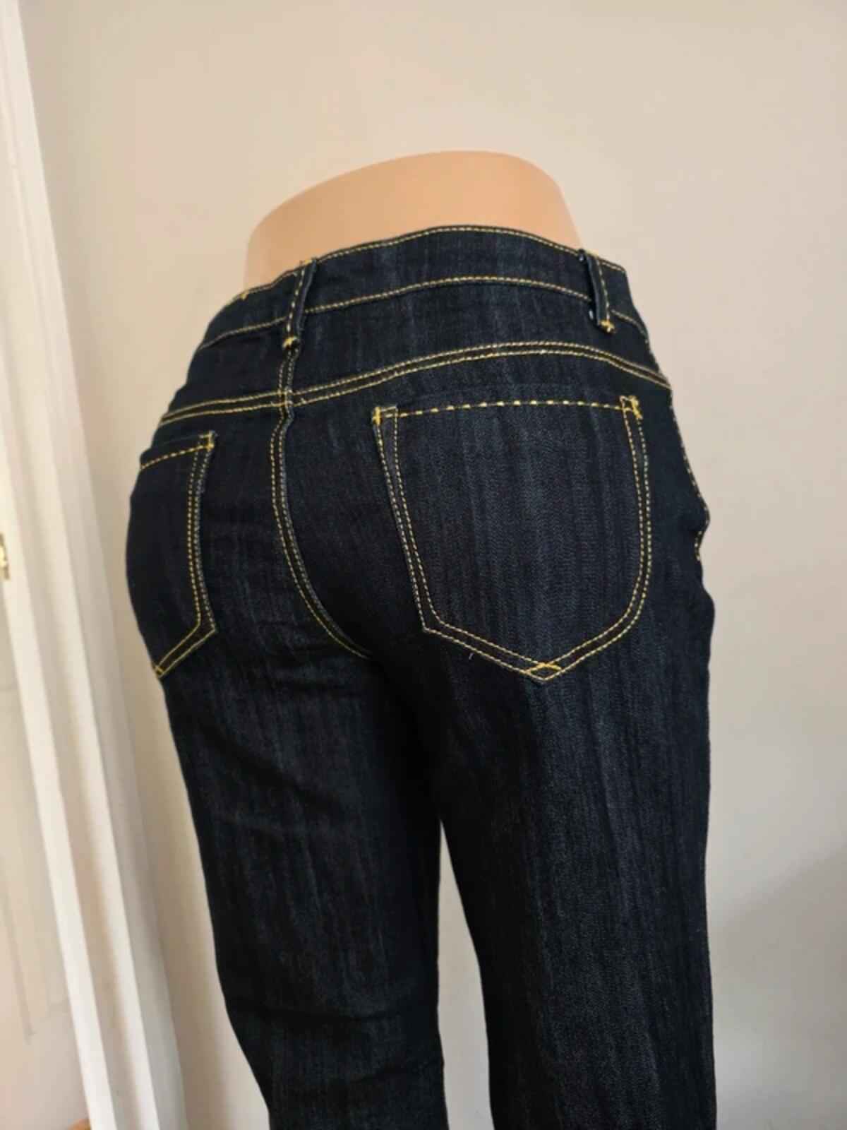 Baccini Mid Rise Wide Leg Vintage Y2K Jeans UK Size 12
